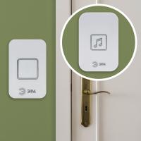 ЭРА Звонок дверной C98 беспроводной, от сети, белый, 60 мелодий