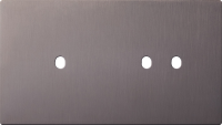 Donel Рамка двойная на 1+2 тумблера, тип C/D, вороненая сталь, серия N96 Superfine, DTFLA212GB