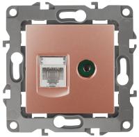 ЭРА 12-3110-14 Медь Розетка комбинированная RJ45+TV, IP20, 12