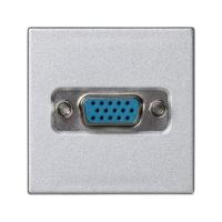Simon Connect Алюминий Плата с разъёмом VGA "мама" (15 конт.), винты, 45х45мм