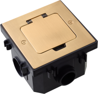 Лючок Surface 2 мод. (1 мод. 45х45 мм.), золото, IP44, (с уст. набором)