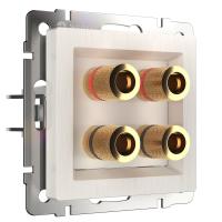 Акустическая розетка (перламутровый рифленый) WL13-AUDIOx4 Акустическая розетка (перламутровый рифленый) WL13-AUDIOx4
