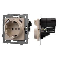 Arlight Механизм розетки с USB зарядкой SCT-MUAC-PL-GD-V (250V, 16A) (-)