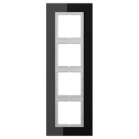 JUNG LS Plus Стекло Черное Рамка 4-ая