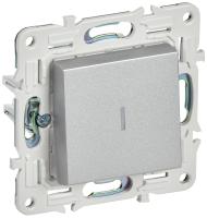 IEK SKANDY Серебряный Выключатель 1-клавишный с индикацией 10А SK-V07S