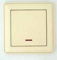 SE Wessen 59 Беж Выключатель 1-клавишный с подсветкой 16А (сх.1)