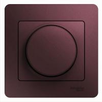 Systeme Electric Glossa Баклажановый Светорегулятор (диммер) LED, RC, 630Вт/ВА, в сборе