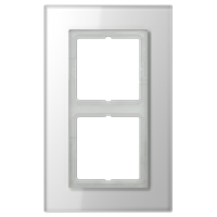 JUNG LS plus Стекло белое Рамка 2-ая