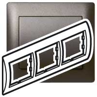 Legrand Galea Life Темная Бронза Рамка 3-я гориз