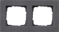 Gira E2 Антрацит Рамка 2-ая заподлицо