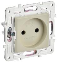 IEK SKANDY Бежевый Розетка б/з 10А SK-R02B