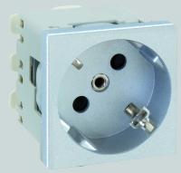 Simon Connect Алюминий Розетка 2к+з Schuko 45х45мм, быстрое соединение