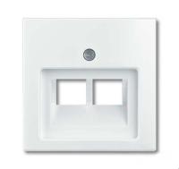 ABB BJB Basic 55 Бел Накладка 2-ой ТЛФ/комп розетки наклонной