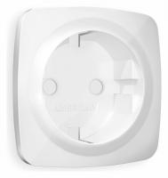 Лицевая панель OMEGA (Белый глянец) для электрической розетки с заземлением QUANT OP1060