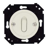 BIRONI Шедель Бриз Слоновая кость матовый Выключатель 1-кл проходной (клавишный, скрытый монтаж)