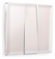 Лицевая панель ALFA (Жемчуг) для 3-клавишных выключателей QUANT AP2050