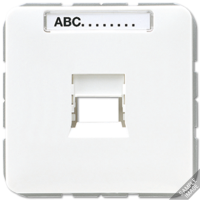 JUNG Крышка для модульных гнезд AMP с полем для надписи