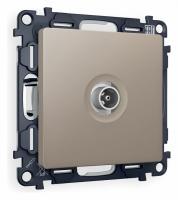Комплект механизма TV розетки оконечной ALFA MA373010 Серо-бежевый матовый 50-870 MHz 1dB QUANT