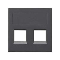 Simon Cima 500 Графит Адаптер для 2 шт RJ-45 CJ545.., CJ645.., CJ6A45F, 50х50мм,