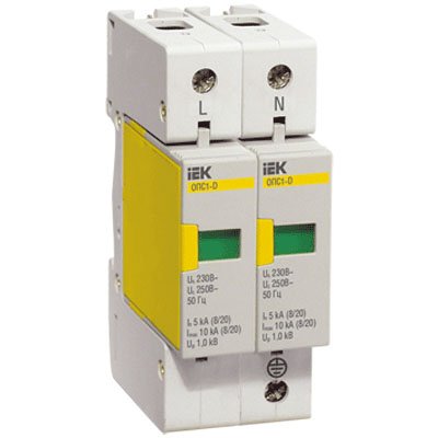 IEK KARAT Ограничитель имп. перенапр. ОПС1-D 2Р In=5kA Un=230B Im=10kA