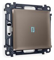 Комплект механизма 1-клавишного выключателя с подсветкой 10000K ALFA MA632020 Темная бронза матовый QUANT