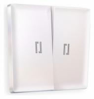 Лицевая панель ALFA (Жемчуг) для 2-клавишных выключателей с подсветкой QUANT AP2040