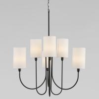 Подвесная люстра с тканевыми абажурами 60164/6 черный Eurosvet Abbey