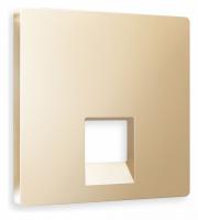 Лицевая панель ALFA (Шампань) для компьютерной/телефонной розетки RJ-45/RJ-11 QUANT AP6120