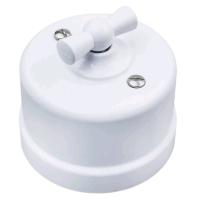 BIRONI Лизетта Пластик Белый Выключатель проходной 1-кл