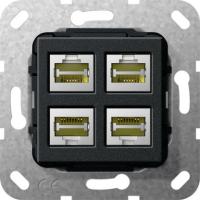 Gira S-55 Разъем MJ RJ45 Cat 6A 10 GB 4 местн.