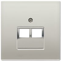 JUNG LS 990 Edelstahl Накладка 2-ой наклонной ТЛФ/комп розетки