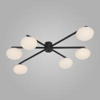 Потолочный светильник со стеклянными плафонами 70220/6 черный Eurosvet Opaline