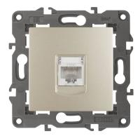 ЭРА 14-3107-04 Elegance Шампань Розетка комп RJ45