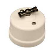 Лизетта Пластик Песочное золото Поворотный Выключатель 1-кл, ручка Бронза