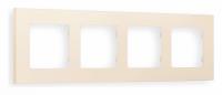 Рамка ALFA Qubi (Бежевый матовый) 4-ая AF250334