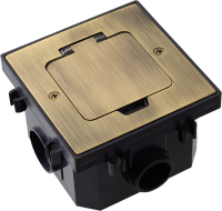 Лючок Surface 2 мод. (1 мод. 45х45 мм.), античная латунь, IP44, (с уст. набором)