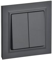 IEK BRITE Графит Выключ. 2-кл. 10А в сборе ВСР10-2-0-БрГ