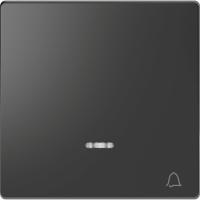 SE Merten D-Life Антрацит Клавиша с линзой для LED модуля, символ «звонок»