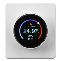 KRANZ Терморегулятор ROUND Wi-Fi с/у перламутр