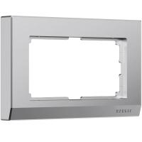 Рамка из поликарбоната для двойной розетки Stark серебряный матовый W0081865