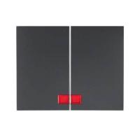 Berker K.1 Антрацит матовый Клавиша 2-ая с красной линзой