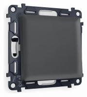 Комплект механизма 1-клавишного проходного выключателя ALFA MA901020 Графит мягкое касание QUANT