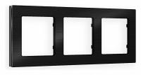 Рамка ALFA Platos (Черный Металл шлифованный) 3-ая AF550503