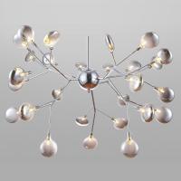 Подвесная люстра с плафонами 554 хром / дымчатый Eurosvet Lamella