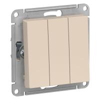 SE AtlasDesign Беж Выключатель 3-клавишный сх.1+1+1, 10АХ, механизм