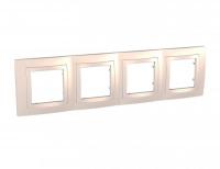 Schneider Electric Unica Бежевый Рамка 4-ая