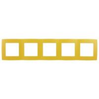 ЭРА 12-5005-21 Жёлтый Рамка на 5 постов, 12