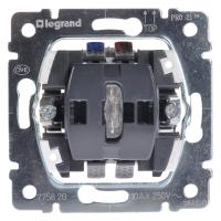 Legrand Galea Life Переключатель на 2 направления с индикацией, с нейтралью 10A-250В с оранжевой лампой 1 мA