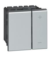 Legrand Mosaic Алюминий Светорегулятор ECO 2 модуля без нейтрали 2-проводной 400Вт