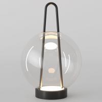 Настольный светодиодный светильник со стеклянным плафоном 80507/1 черный Eurosvet Frasco